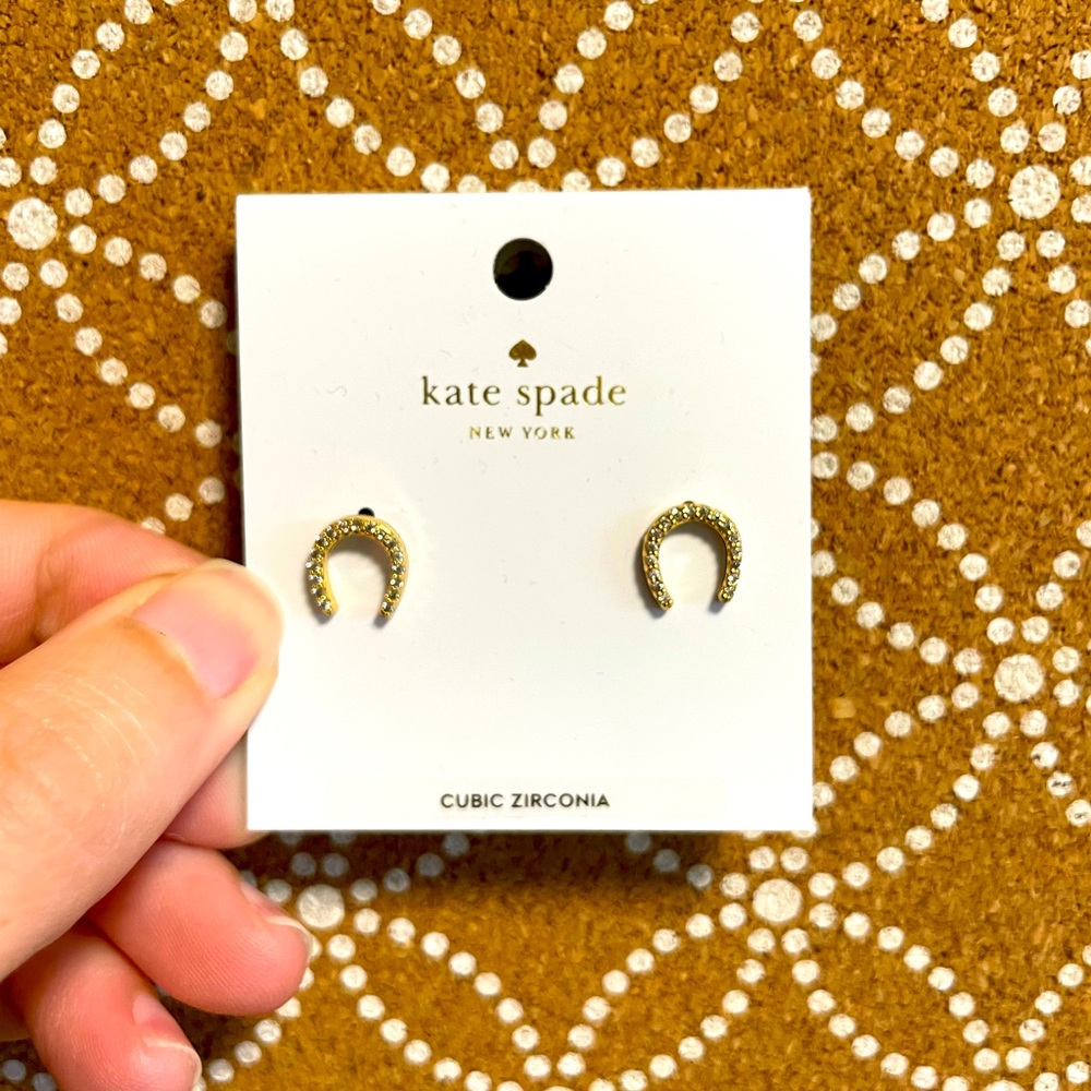 Kate Spade Horseshoe Cubic Zirconia stud earrings